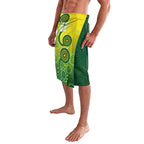 Personalized Australian Soccer Kangaroo Lavalava Aboriginal Dot Pattern Green Gold Football Player