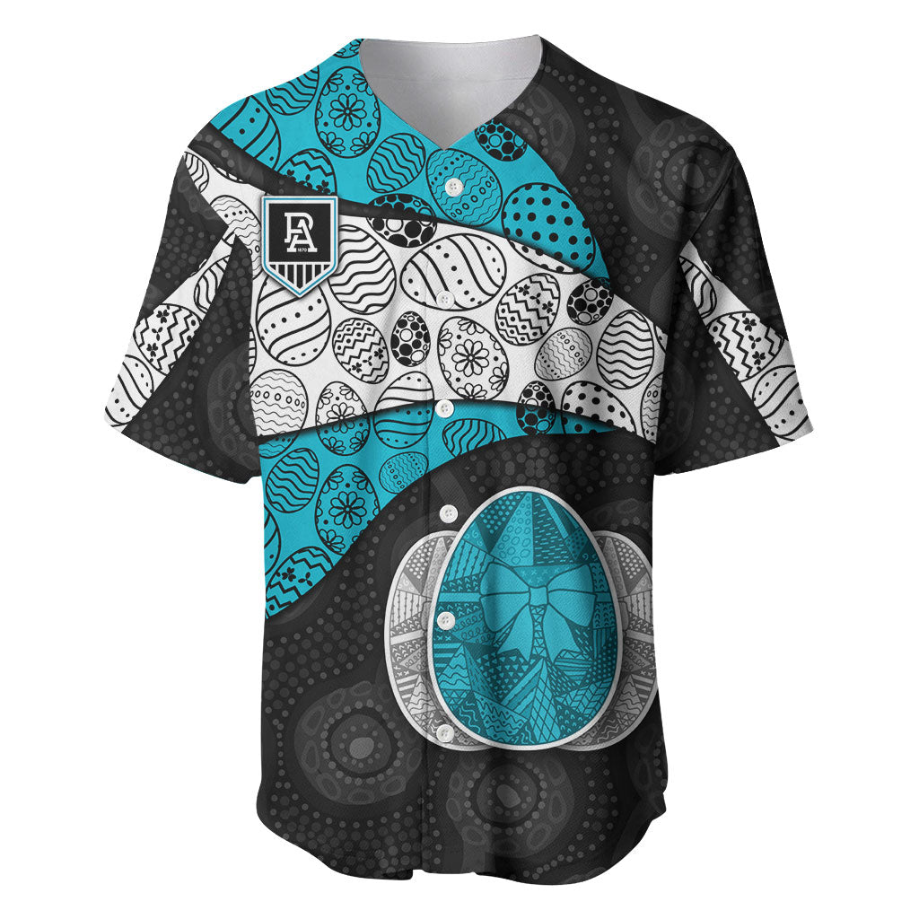 Personalized Power Football Baseball Jersey Easter Egg Pattern Teal Monochrome Tribal Dot Style