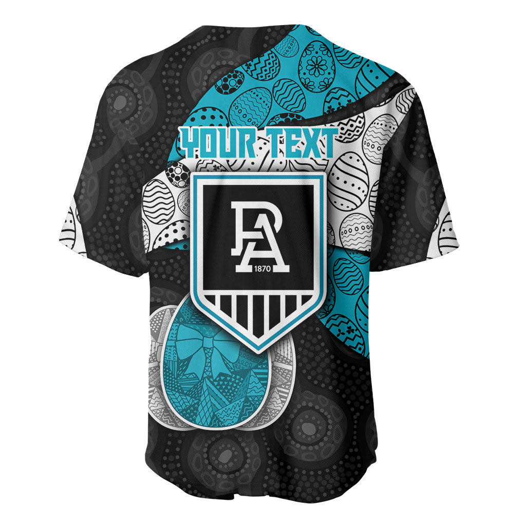 Personalized Power Football Baseball Jersey Easter Egg Pattern Teal Monochrome Tribal Dot Style