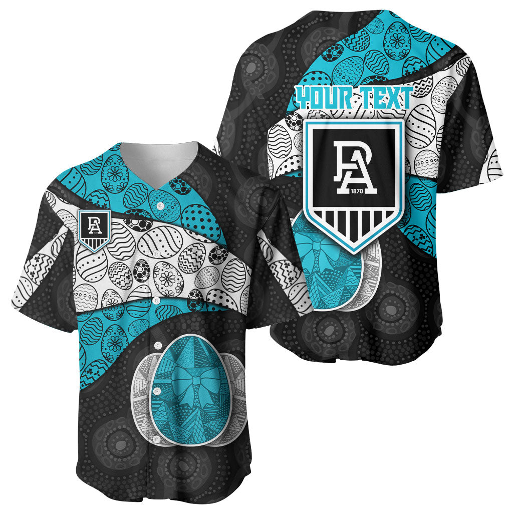 Personalized Power Football Baseball Jersey Easter Egg Pattern Teal Monochrome Tribal Dot Style