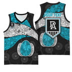 Personalized Power Football Basketball Jersey Easter Egg Pattern Teal Monochrome Tribal Dot Style