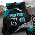 Personalized Power Football Bedding Set Easter Egg Pattern Teal Monochrome Tribal Dot Style