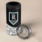 Personalized Power Football 4 in 1 Can Cooler Tumbler Easter Egg Pattern Teal Monochrome Tribal Dot Style