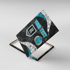 Personalized Power Football Canvas Wall Art Easter Egg Pattern Teal Monochrome Tribal Dot Style
