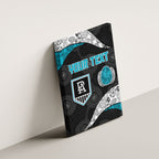 Personalized Power Football Canvas Wall Art Easter Egg Pattern Teal Monochrome Tribal Dot Style