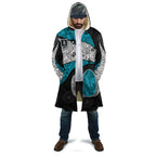 Personalized Power Football Cloak Easter Egg Pattern Teal Monochrome Tribal Dot Style