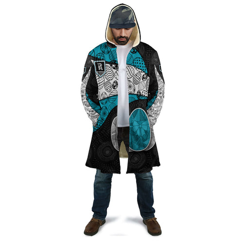 Personalized Power Football Cloak Easter Egg Pattern Teal Monochrome Tribal Dot Style