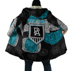 Personalized Power Football Cloak Easter Egg Pattern Teal Monochrome Tribal Dot Style
