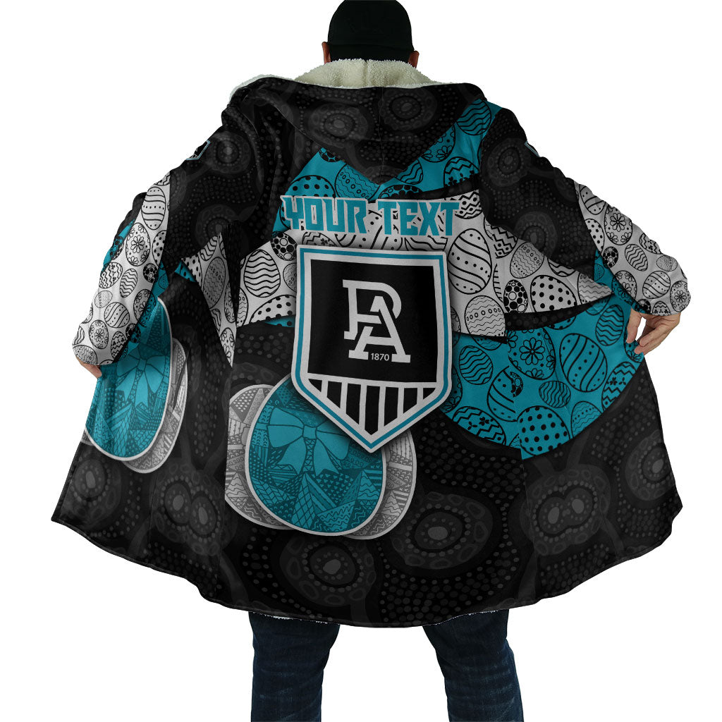 Personalized Power Football Cloak Easter Egg Pattern Teal Monochrome Tribal Dot Style