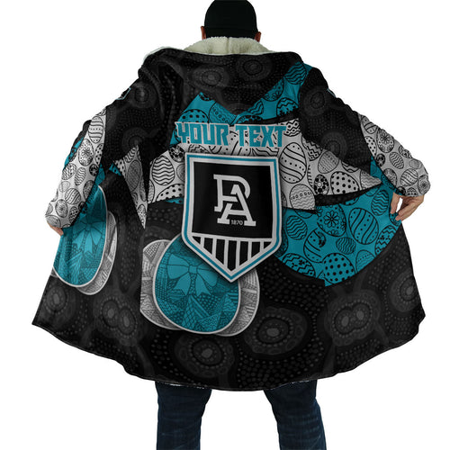 Personalized Power Football Cloak Easter Egg Pattern Teal Monochrome Tribal Dot Style