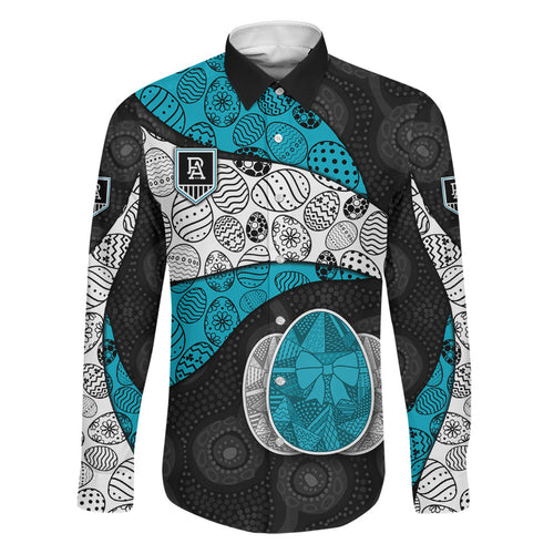 Personalized Power Football Family Matching Short Sleeve Bodycon Dress and Hawaiian Shirt Easter Egg Pattern Teal Monochrome Tribal Dot Style