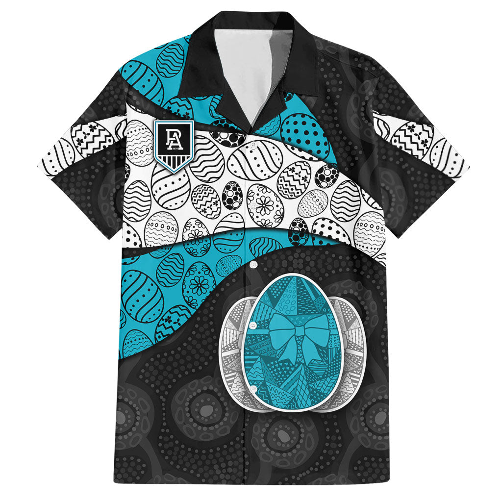 Personalized Power Football Hawaiian Shirt Easter Egg Pattern Teal Monochrome Tribal Dot Style