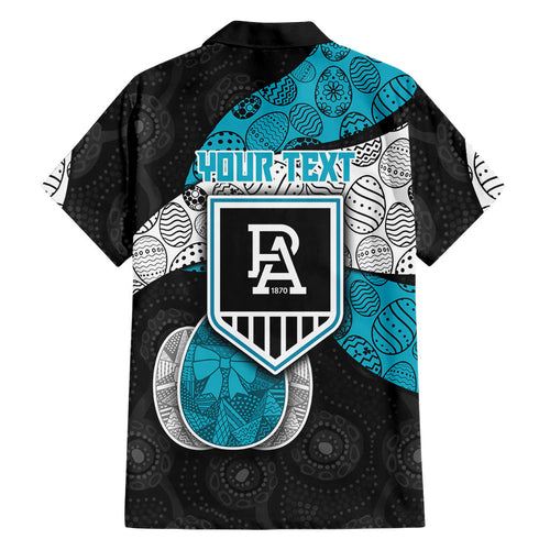 Personalized Power Football Hawaiian Shirt Easter Egg Pattern Teal Monochrome Tribal Dot Style