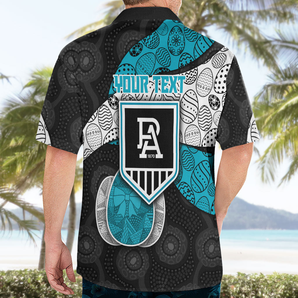 Personalized Power Football Hawaiian Shirt Easter Egg Pattern Teal Monochrome Tribal Dot Style