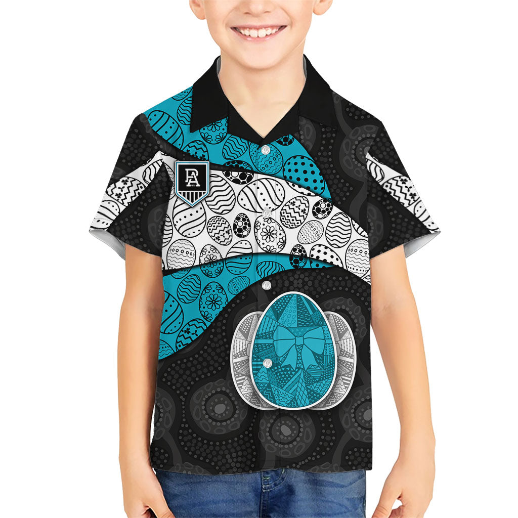 Personalized Power Football Hawaiian Shirt Easter Egg Pattern Teal Monochrome Tribal Dot Style