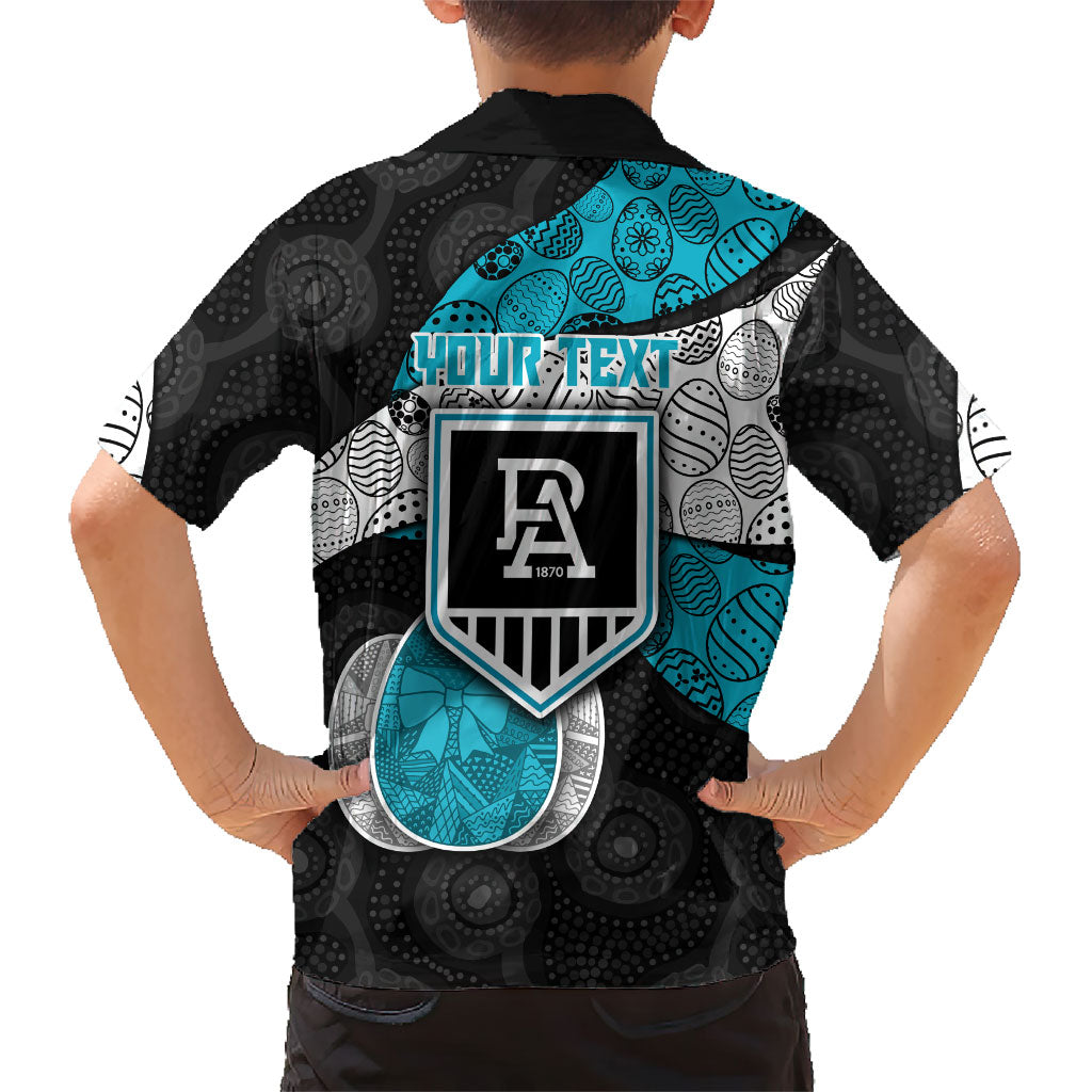 Personalized Power Football Hawaiian Shirt Easter Egg Pattern Teal Monochrome Tribal Dot Style