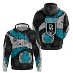 Personalized Power Football Hoodie Easter Egg Pattern Teal Monochrome Tribal Dot Style