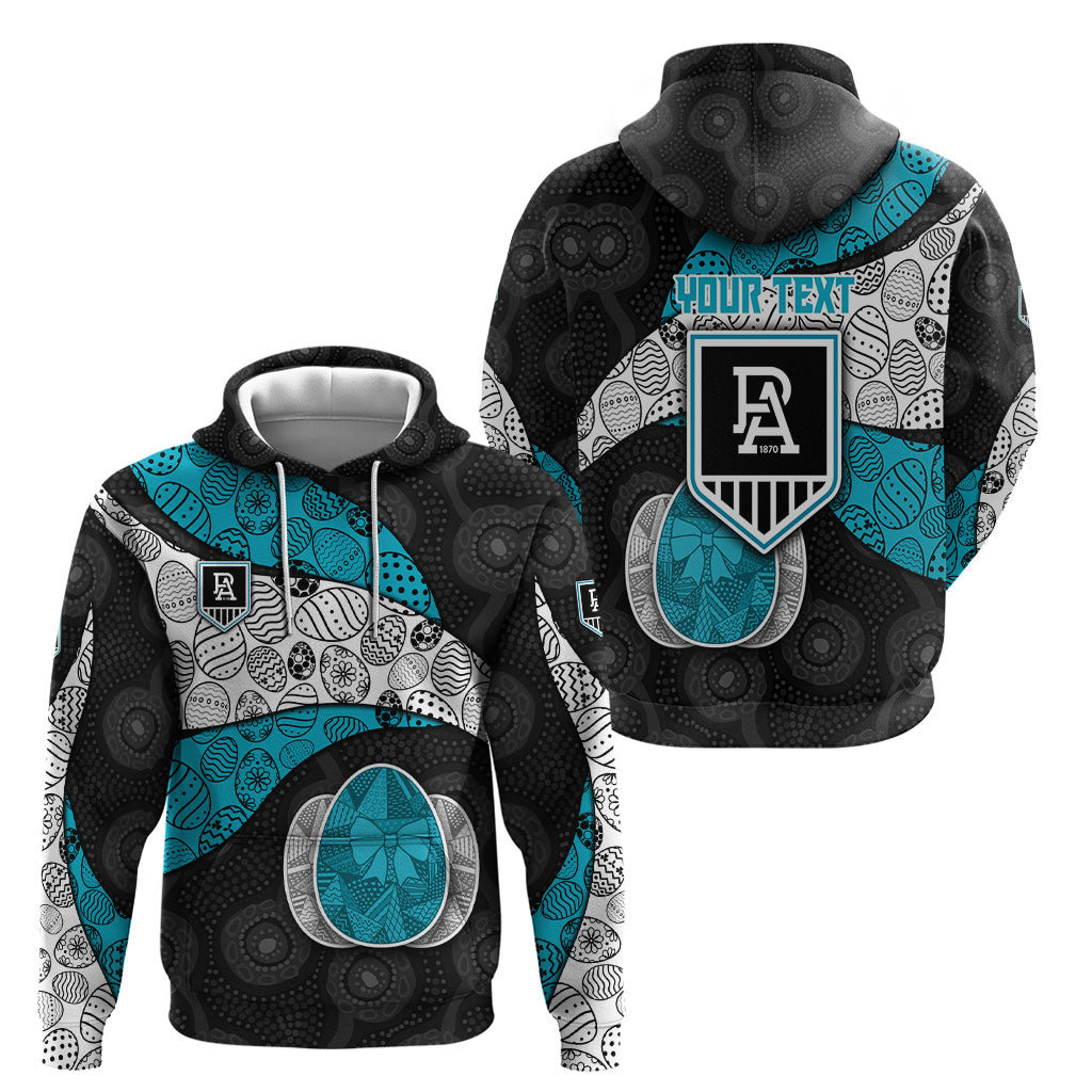 Personalized Power Football Hoodie Easter Egg Pattern Teal Monochrome Tribal Dot Style