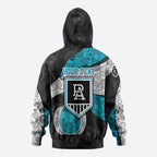 Personalized Power Football Hoodie Easter Egg Pattern Teal Monochrome Tribal Dot Style