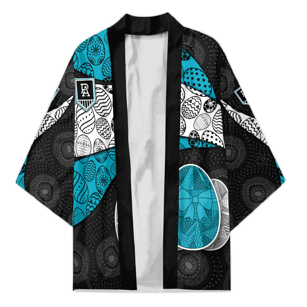 Personalized Power Football Kimono Easter Egg Pattern Teal Monochrome Tribal Dot Style