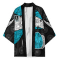 Personalized Power Football Kimono Easter Egg Pattern Teal Monochrome Tribal Dot Style