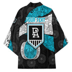 Personalized Power Football Kimono Easter Egg Pattern Teal Monochrome Tribal Dot Style