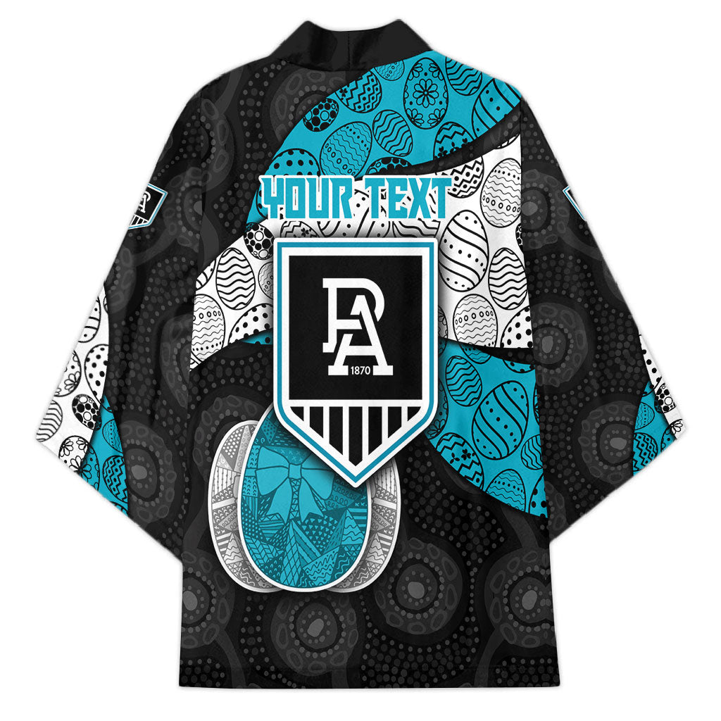 Personalized Power Football Kimono Easter Egg Pattern Teal Monochrome Tribal Dot Style
