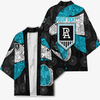 Personalized Power Football Kimono Easter Egg Pattern Teal Monochrome Tribal Dot Style