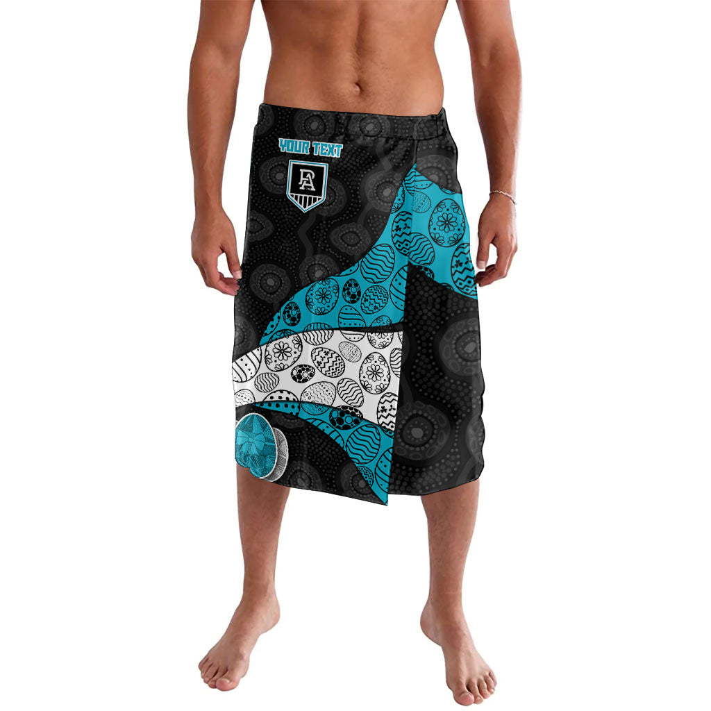 Personalized Power Football Lavalava Easter Egg Pattern Teal Monochrome Tribal Dot Style