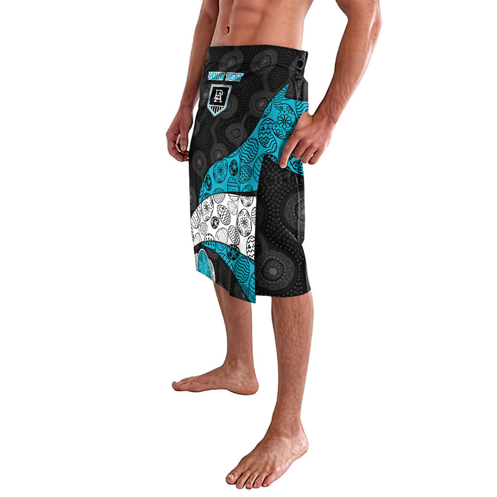 Personalized Power Football Lavalava Easter Egg Pattern Teal Monochrome Tribal Dot Style