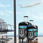 Personalized Power Football Luggage Cover Easter Egg Pattern Teal Monochrome Tribal Dot Style