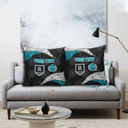 Personalized Power Football Pillow Cover Easter Egg Pattern Teal Monochrome Tribal Dot Style