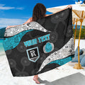 Personalized Power Football Sarong Easter Egg Pattern Teal Monochrome Tribal Dot Style