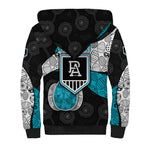 Personalized Power Football Sherpa Hoodie Easter Egg Pattern Teal Monochrome Tribal Dot Style