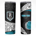 Personalized Power Football Skinny Tumbler Easter Egg Pattern Teal Monochrome Tribal Dot Style