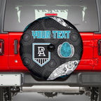 Personalized Power Football Spare Tire Cover Easter Egg Pattern Teal Monochrome Tribal Dot Style