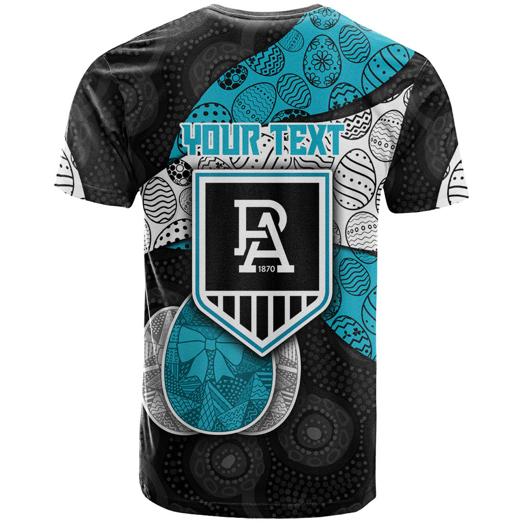 Personalized Power Football T Shirt Easter Egg Pattern Teal Monochrome Tribal Dot Style
