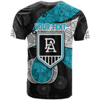 Personalized Power Football T Shirt Easter Egg Pattern Teal Monochrome Tribal Dot Style
