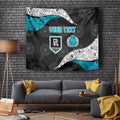 Personalized Power Football Tapestry Easter Egg Pattern Teal Monochrome Tribal Dot Style