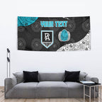Personalized Power Football Tapestry Easter Egg Pattern Teal Monochrome Tribal Dot Style