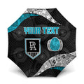 Personalized Power Football Umbrella Easter Egg Pattern Teal Monochrome Tribal Dot Style