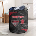 Personalized Essendon Football Laundry Basket Easter Egg Pattern Red Black Tribal Dot Art Style