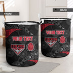Personalized Essendon Football Laundry Basket Easter Egg Pattern Red Black Tribal Dot Art Style
