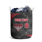 Personalized Essendon Football Laundry Basket Easter Egg Pattern Red Black Tribal Dot Art Style