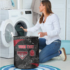 Personalized Essendon Football Laundry Basket Easter Egg Pattern Red Black Tribal Dot Art Style