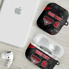 Personalized Essendon Football AirPods Case Easter Egg Pattern Red Black Tribal Dot Art Style