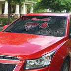 Personalized Essendon Football Auto Sun Shade Easter Egg Pattern Red Black Tribal Dot Art Style