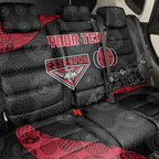 Personalized Essendon Football Back Car Seat Cover Easter Egg Pattern Red Black Tribal Dot Art Style