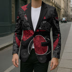 Personalized Essendon Football Blazer Easter Egg Pattern Red Black Tribal Dot Art Style