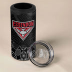 Personalized Essendon Football 4 in 1 Can Cooler Tumbler Easter Egg Pattern Red Black Tribal Dot Art Style